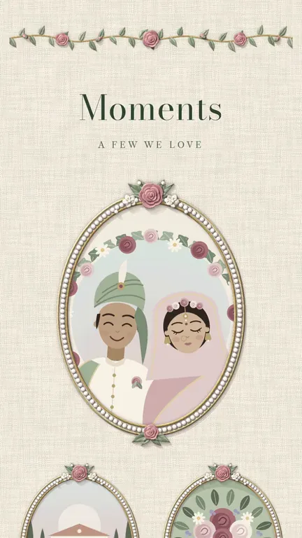 The film: the same invitation as a video, here at the couple's photographs